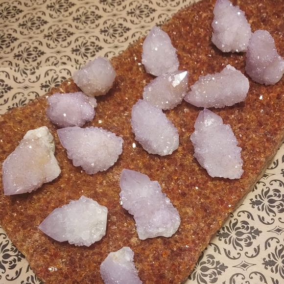 =1 DAY SALE~ LOT Purple Amethyst Spirit Quartz Crystals Cactus Pineapple Cluster - Picture 10 of 16